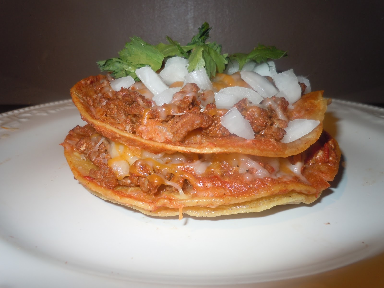 Party with Leah Stacked Red Chile Enchiladas