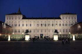 The Palazzo Reale in Turin, by night