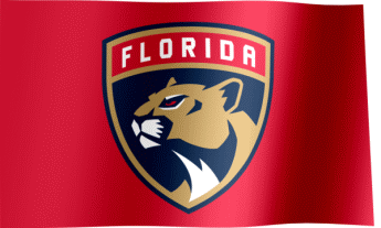 The waving flag of the Florida Panthers (Animated GIF)