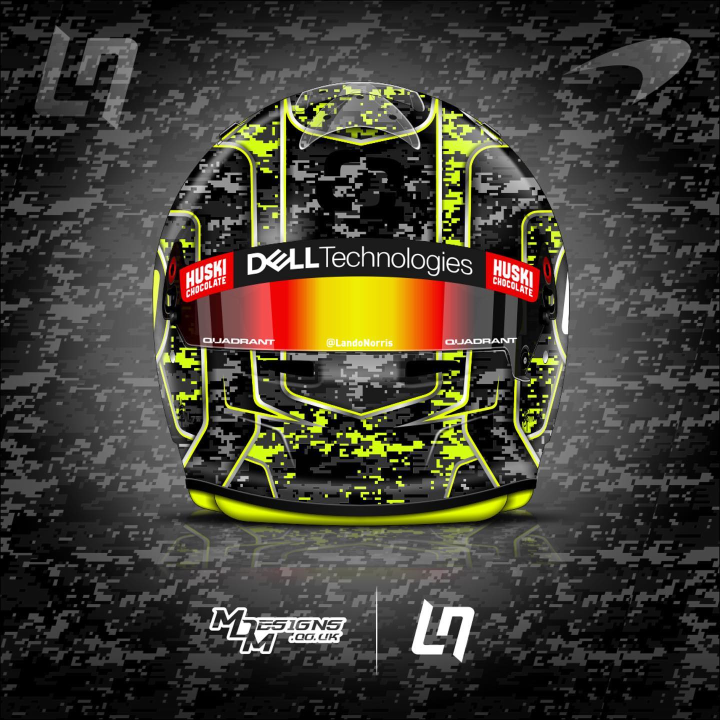 Racing Helmets Garage Bell HP77 L.Norris Test Bahrain 2021 by MDM