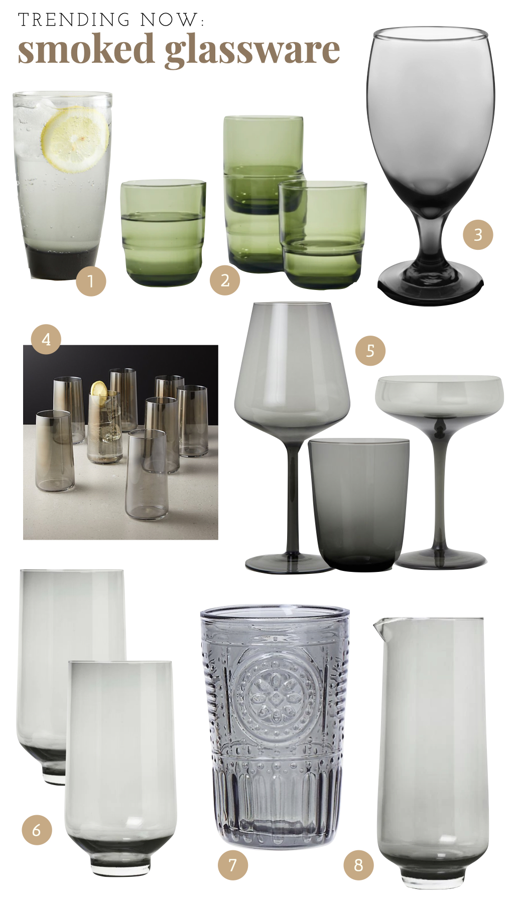 Trending Smoked Glassware Rambling Renovators