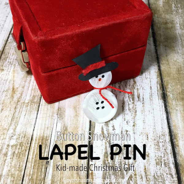 Snowman Lapel Pin Christmas Craft - The Joy Of Sharing