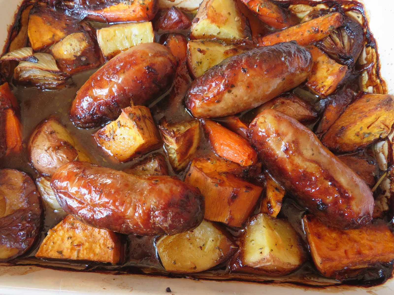 Sausage, Vegetable & Gravy Bake The English Kitchen