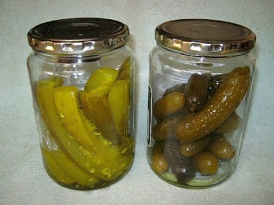 dill pickles and sweet pickles