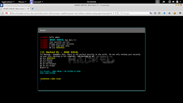 11. Script Deface by 4N4K N4K4L