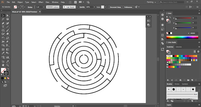 How To Make 3d Circular Maze In Adobe Illustrator Vividesigning