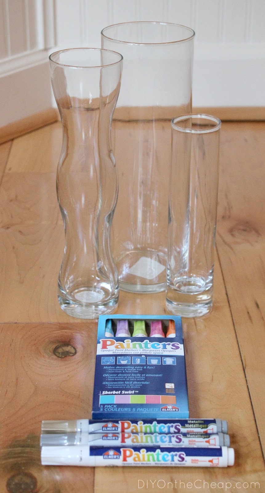 DIY Painted Vase Using Elmer's Painters Paint Markers Erin Spain
