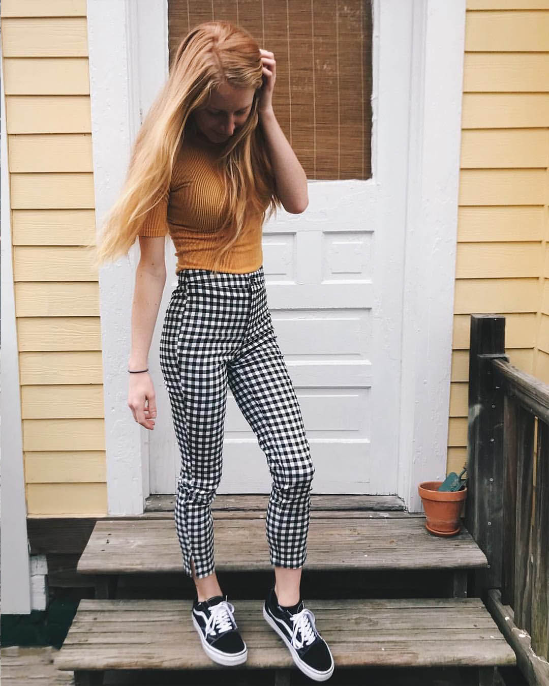 Cuadros Blanco Outfits Con Pantalon De Cuadritos Cuadros Blanco