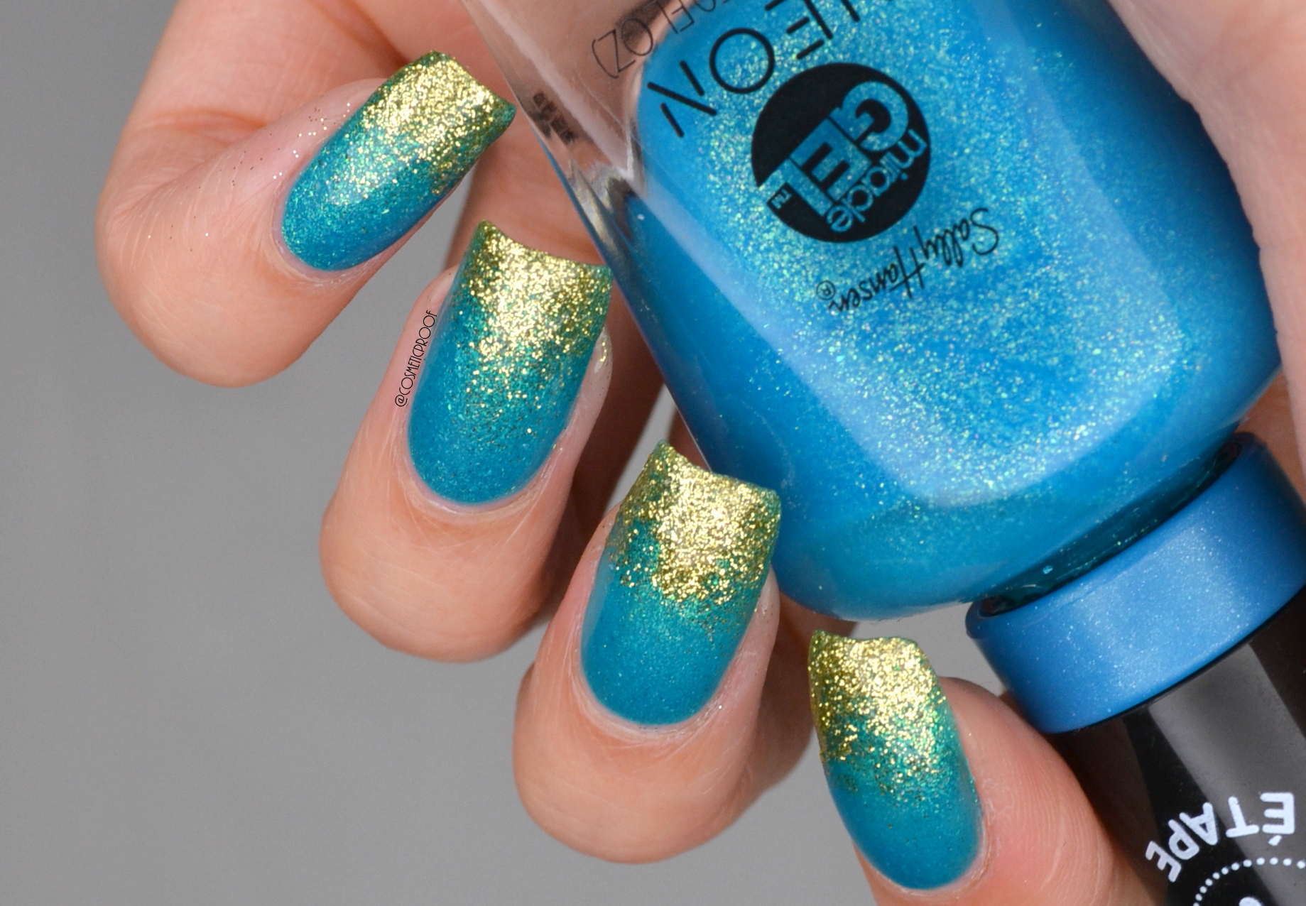 NAILS, Blue and Gold #CBBxManiMonday, Cosmetic Proof