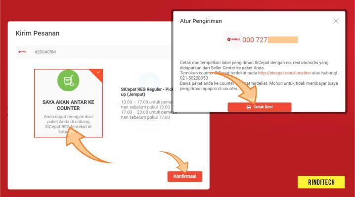 Panduan Cara Kirim Pesanan Shopee Via Sicepat Rindi Tech