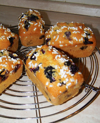 piccoli plumcake ai mirtilli