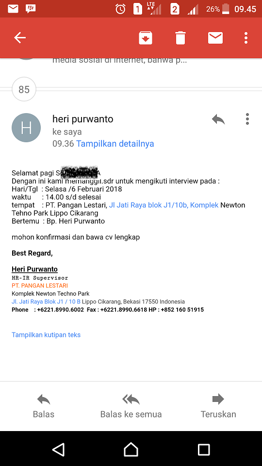 Pt Pangan Lestari Lippo Cikarang Bekasi Random Email Loker