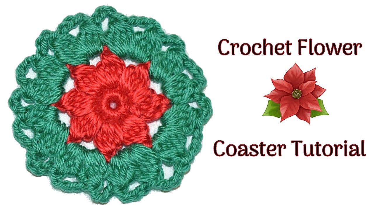 Amy's Crochet Creative Creations Crochet Flower Coaster Tutorial How