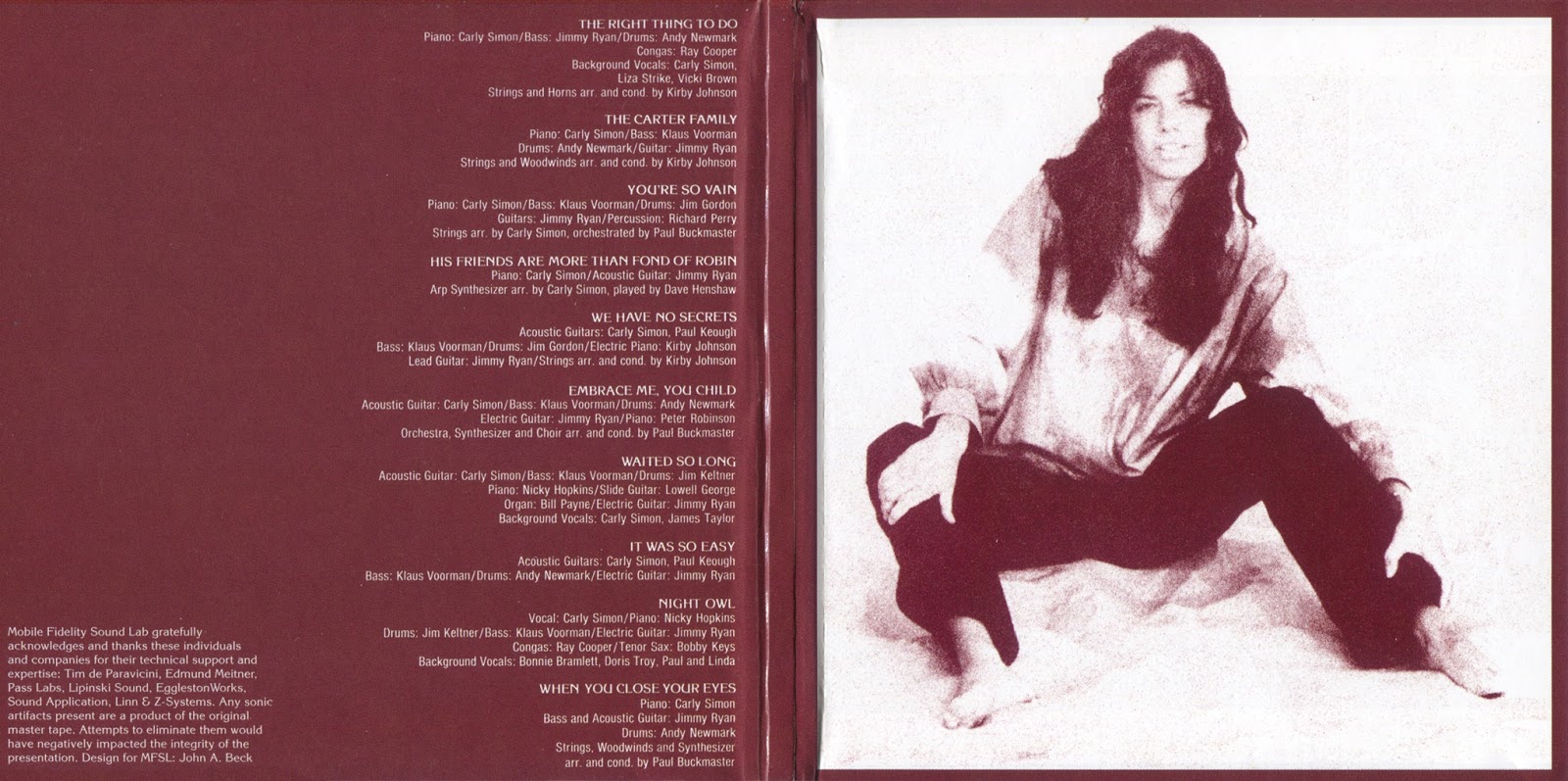 Carly Simon No Secrets Album Carly Simon No Secrets Album