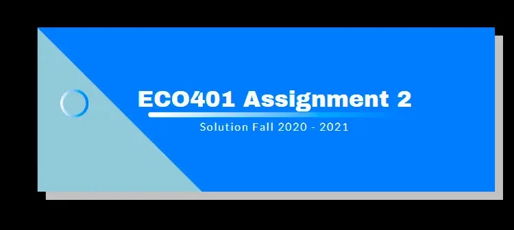 ECO401 Assignment 2 Solution 2021