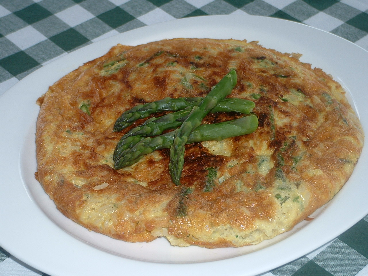 Someone's in the Kitchen Rice and Asparagus Frittata