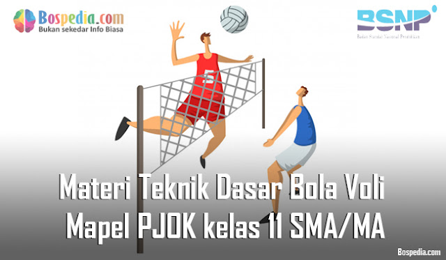 Materi Teknik Dasar Bola Voli Mapel PJOK kelas 11 SMA/MA