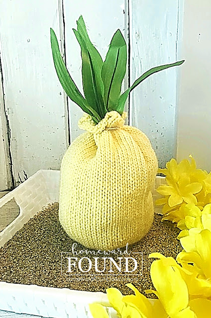 summer,tropical style,coastal style,beach style,tutorial,Sweet Sweater Pineapples,Sweet Sweater Originals,DIY,diy decorating,decorating,crafting,crafting with kids,sweaters,re-purposing,up-cycling,sweater crafts,summer crafts, summer decor,tropical decor,pineapple decor.