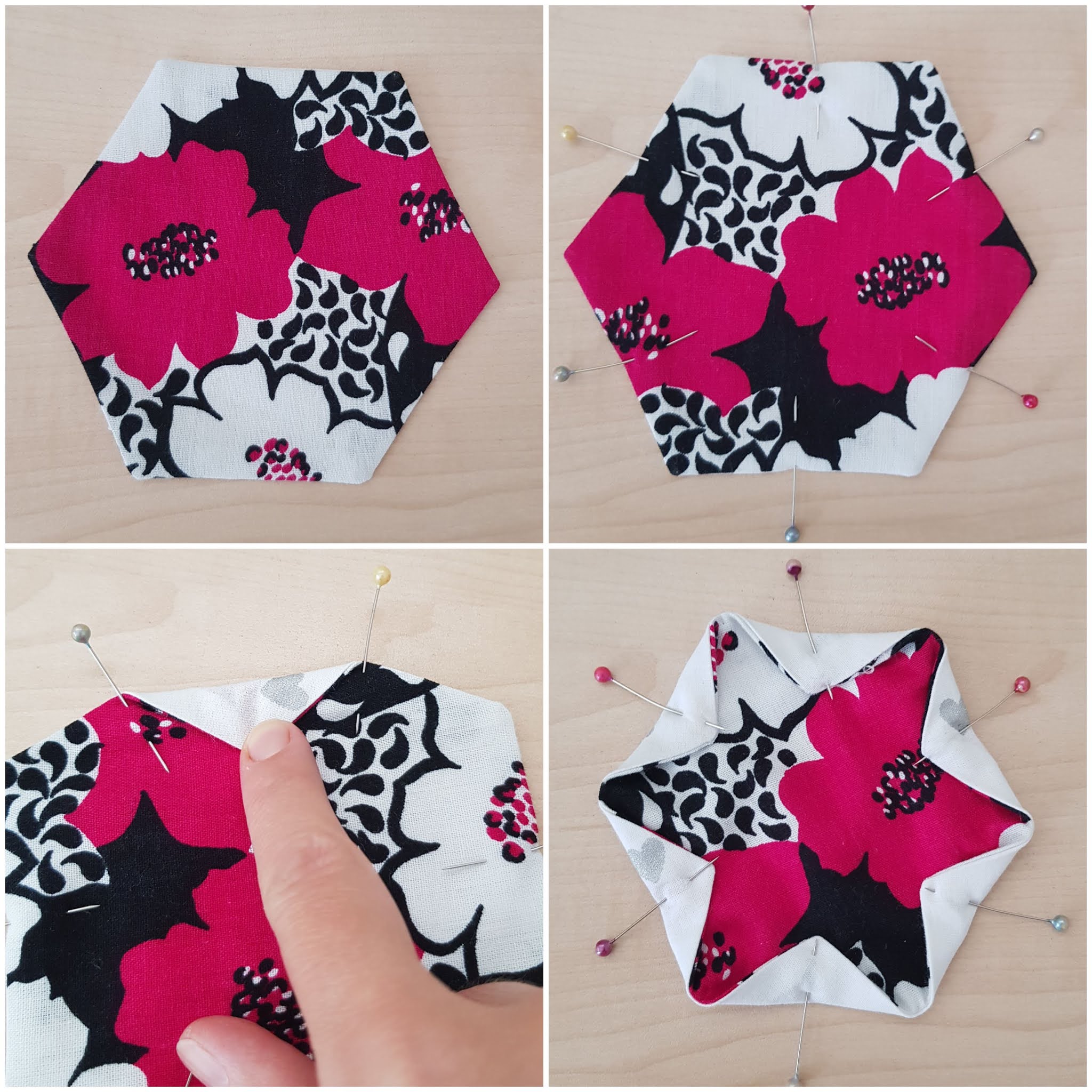 folded hexagon star tutorial All about patchwork and quilting