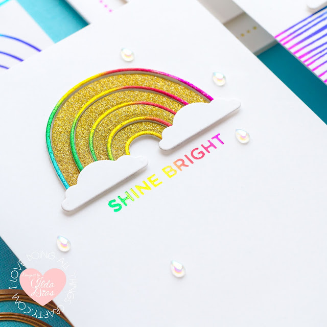 card making, Colorful Day, Rainbow Inspired, Friendship Card, Glimmer Hot Foil Kit of the Month, ilovedoingallthingscrafty, Inspiration Cards, Spellbinders, Card Making, Die Cutting, handmade card, how to, 