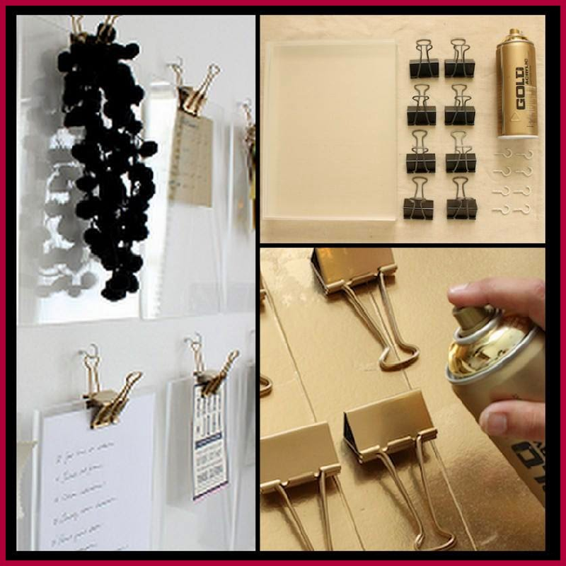 DIY And Household Tips Spray Paint Dollar Tree Metal Binder Clips To