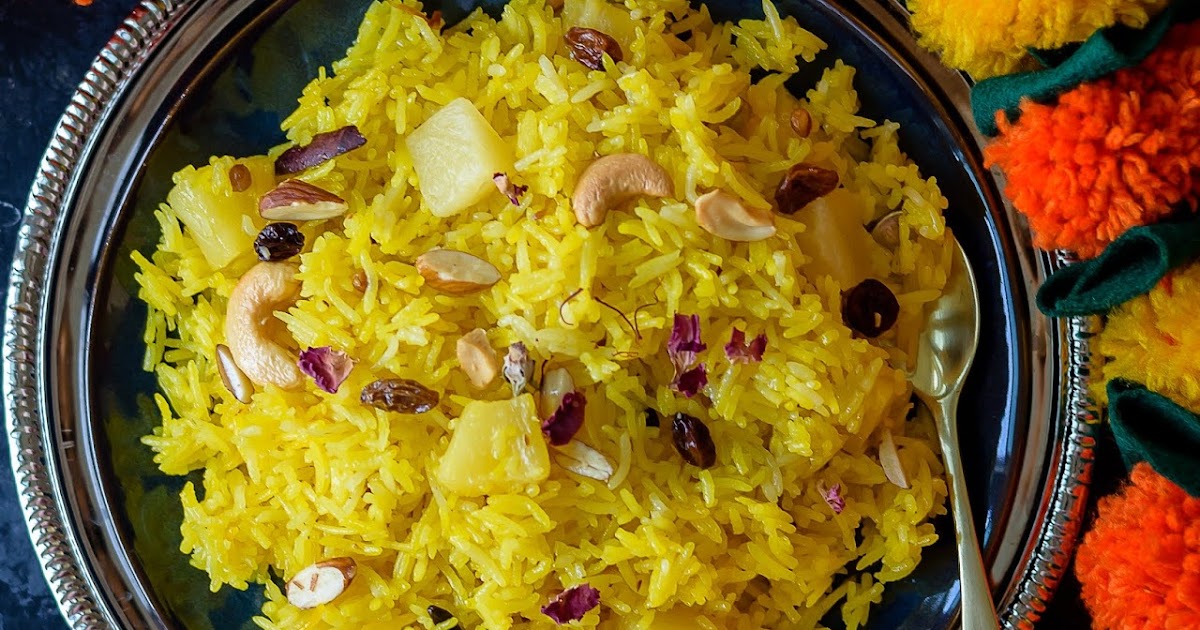 Herbivore Cucina Pineapple Zarda Sweet Rice/ Meethe Chawal