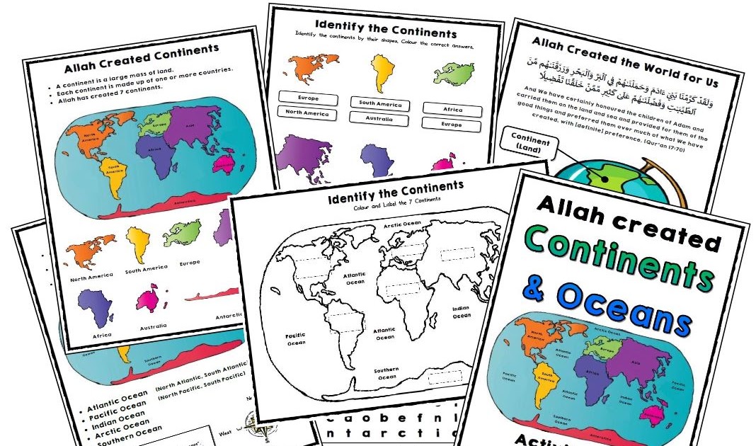 Iman's Homeschool ~ The Curriculum: Continents & Oceans Activity Pack