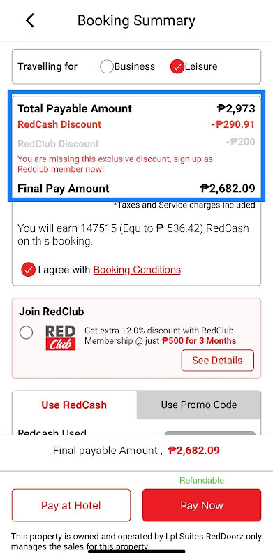 Hotels in McKinley Hill Taguig City Red Doorz App Review