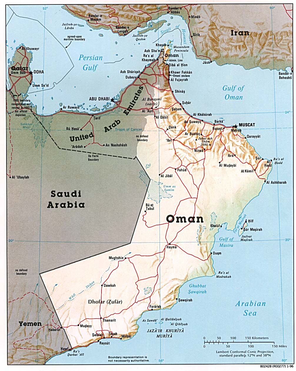OMAN - GEOGRAPHICAL MAPS OF OMAN