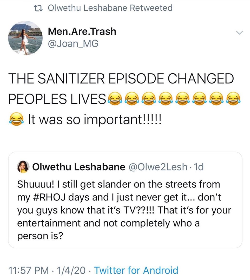 Olwethu Leshabane Says She Still Gets “Slander On The Streets” Over Her Olwethu Leshabane Says She Still Gets “Slander On The Streets” Over Her