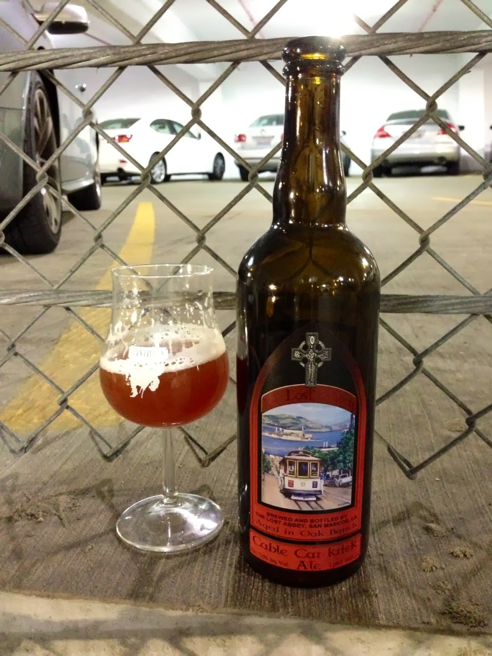 SaBEERmetrics Beer Review Cable Car Kriek (Test Batch Bottle)