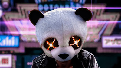 HD wallpaper Panda mask bright eyes