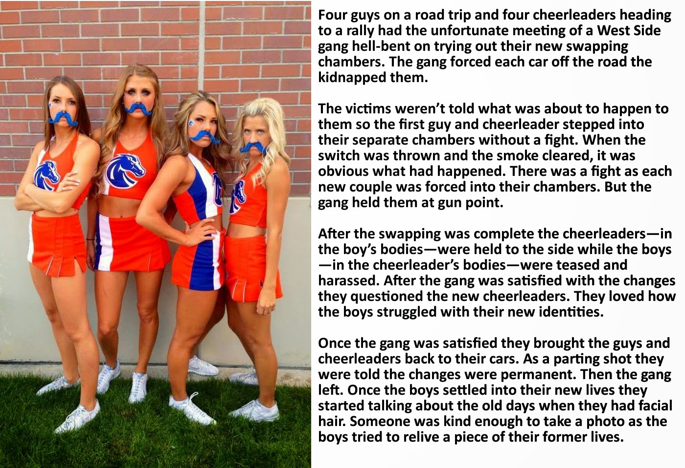 Krazy Kay's TG Captions and Swaps: Cheerleader Swap.