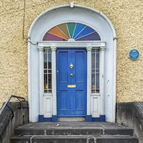 Things to do near Athlone: Door with rainbow fanlight in Birr Ireland