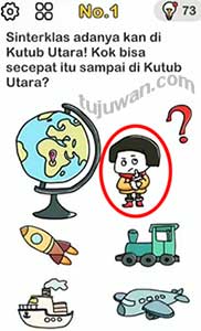 Jawaban Brain Out Kok Bisa Secepat Itu Sampai di Kutub Utara Sinterklas Adanya kan di Kutub Utara