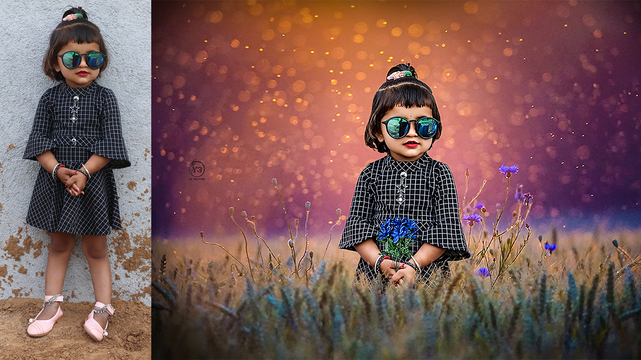 Baby Girl Photo Manipulation in Girl Photo Editing tutorial