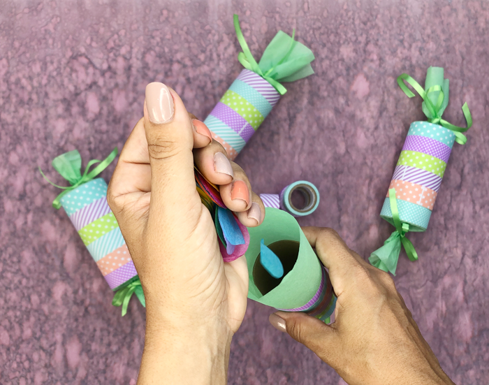 diy, party poppers, party ideas, party, washitape, toilet paper rolls, quarantine diy, eco friendly. reuse