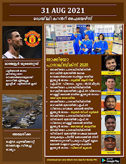 Daily Malayalam Current Affairs 31 Aug 2021