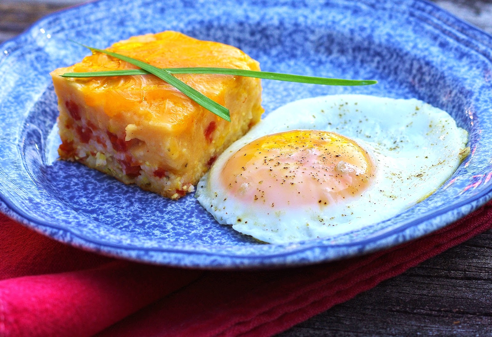 Sage Trifle Baked Cheese Grits with Rotel Tomatoes