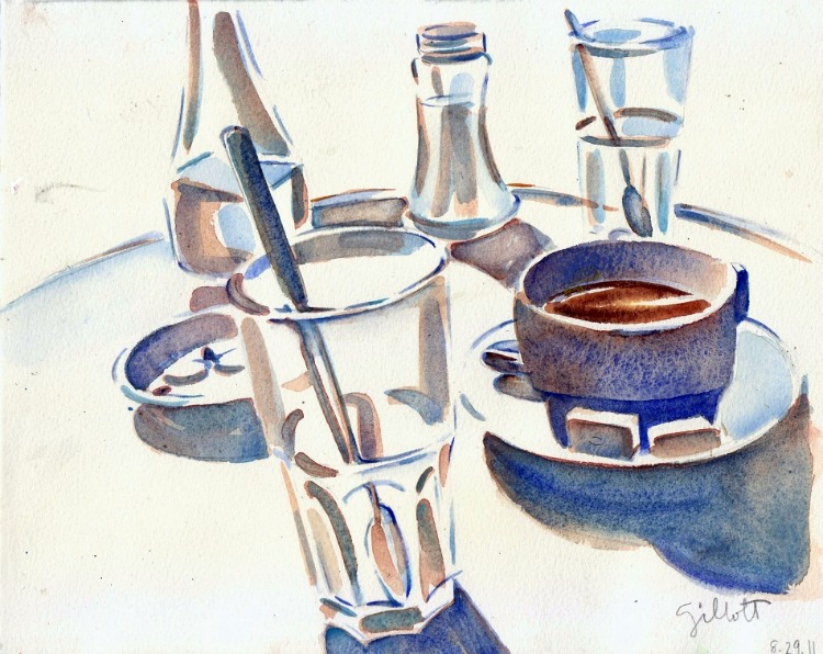 paris breakfasts: French Cafe Glasses