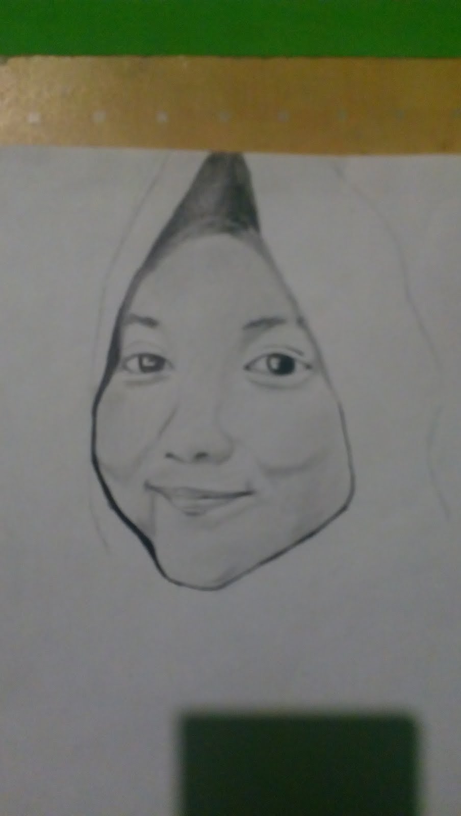 Menggambar Sketsa Wajah Perempuan Kerudung Artit Sawawa