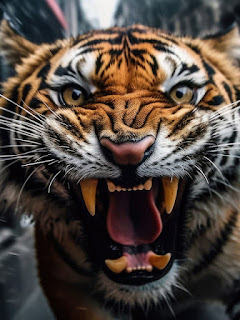 خلفية ايباد نمر ، خلفيات حيوانات مرعبة 4K