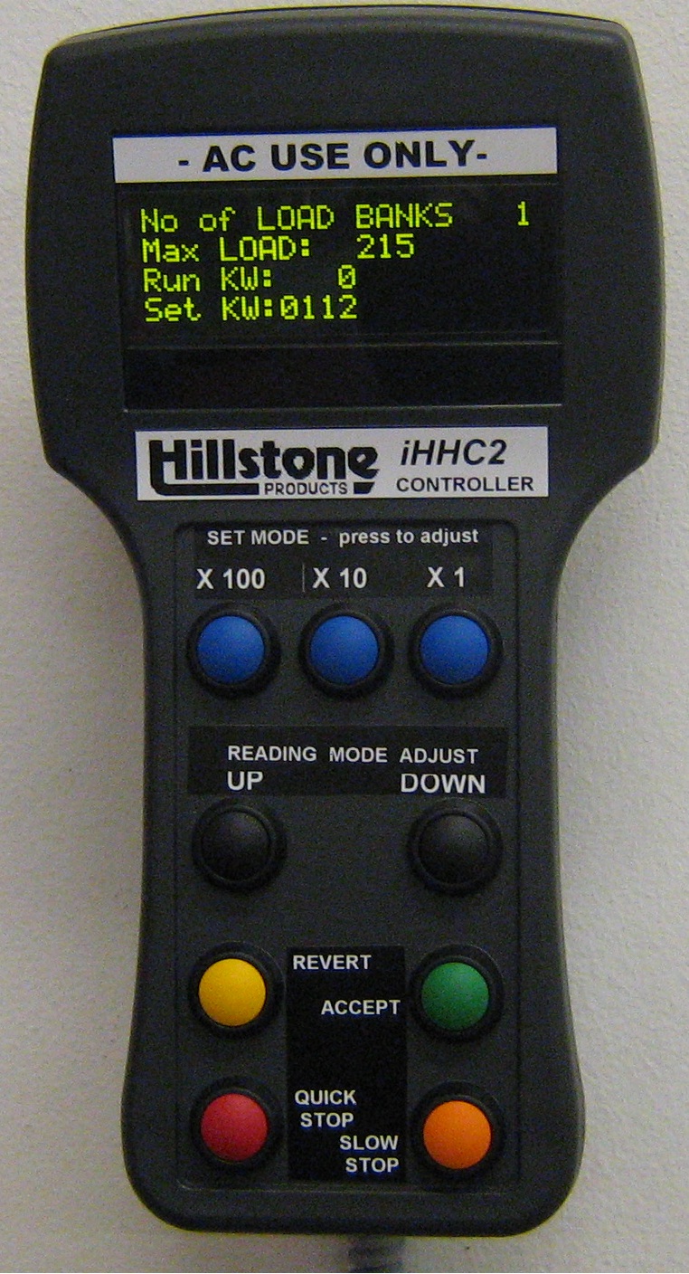 Load Bank blog from Hillstone Products iHHC2 hand held controller
