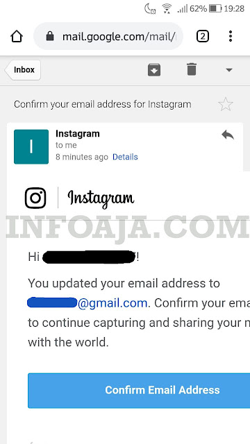 verifikasi email instagram