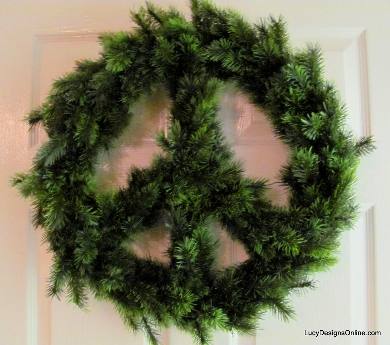 Peace Sign Christmas Wreath 