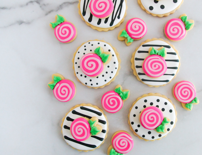 Double-Decker Whimsical Rose Cookies