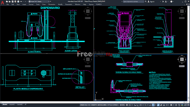 Petrol Pump Details [DWG]