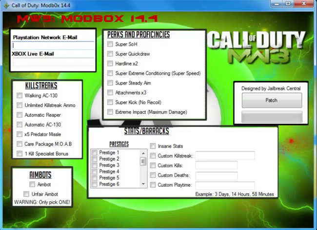 Call Of Duty Modern Warfare 3 Ps3 Prestige Hack Call of Duty Modern Warfare3 Modbox