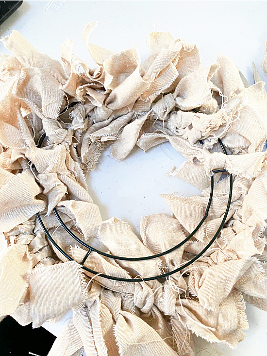 Easy and Inexpensive Rag Wreath