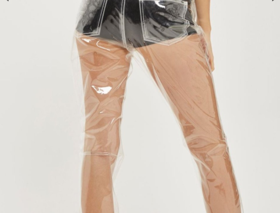 Plastic jeans? Is fashion taking it too far? cost R1, 300